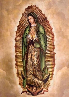 La Virgen de Guadalupe con Niño: Un Trésor de Couleurs Vivantes et de Piété Fervente!