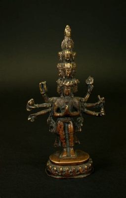 Le Bodhisattva Avalokiteshvara en méditation : Une œuvre vibrante et mystique de style Gupta !