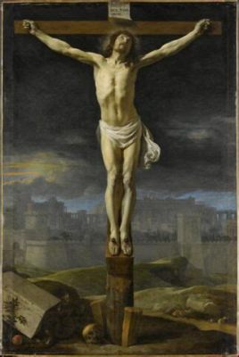   Le Christ en croix : Une Étude du Tragique et du Sublime dans la Peinture de Balthazar Fernandes